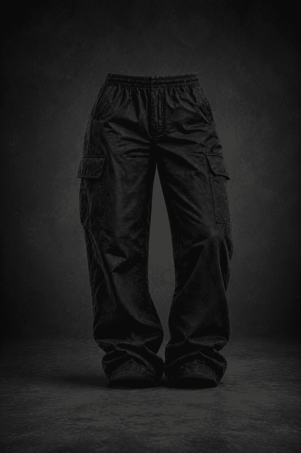 Washed Black Cargo Pants